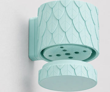 Wall Mounted Leaf Texture Planter with Hidden Drip Tray