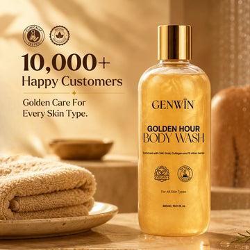 Ayurvedic Golden Hour Body Wash with 24K Gold | Deep Cleansing & Natural Glow