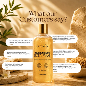 Ayurvedic Golden Hour Body Wash with 24K Gold | Deep Cleansing & Natural Glow