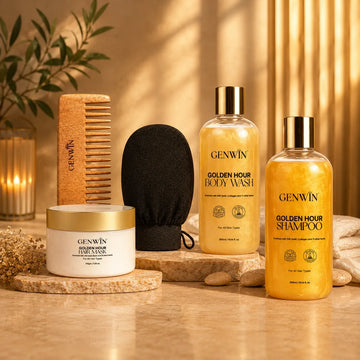 Shampoo + Hair Mask + Body Wash + free comb + free glove