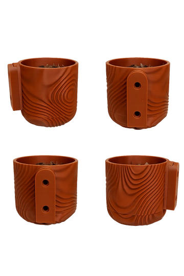 Wall Mounted Ripple Planter with Hidden Drip Tray