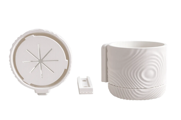 Wall Mounted Ripple Planter with Hidden Drip Tray