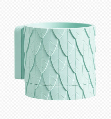 Wall Mounted Leaf Texture Planter with Hidden Drip Tray