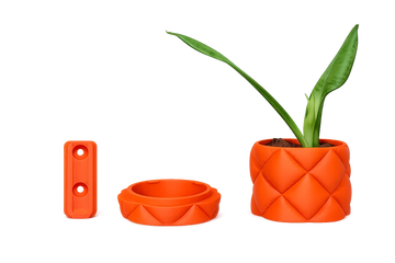 Wall Mounted Inflated Pillow Planter with Hidden Drip Tray