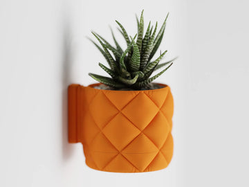 Wall Mounted Inflated Pillow Planter with Hidden Drip Tray